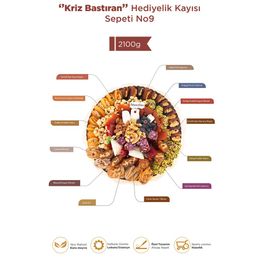 Bizim Yöre 2,1 kg Kriz Bastıran Kuru Meyve Tabağı Hediyelik Kayısı Sepeti