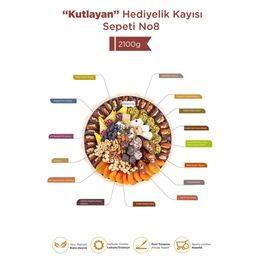Bizim Yöre 2100 gr No:8 Kutlayan Hediyelik Lokum Kuru Kayısı Tepsisi