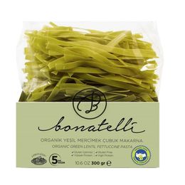 Bonatelli 300 gr Organik Yeşil Mercimek Çubuk Makarna
