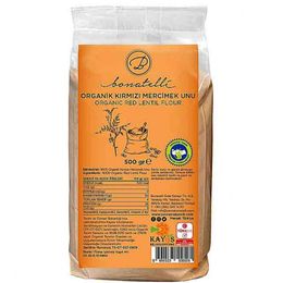 Bonatelli 500 gr Glutensiz Organik Kırmızı Mercimek Unu