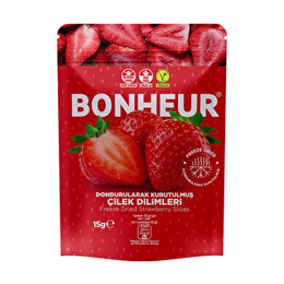 Bonheur 15 gr Freeze Dried Çilek Dilimleri