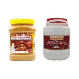 Bozkır Tahin Dünyası 935 gr Kepeksiz Kavrulmuş Tahin + 950 gr Köpük Helva