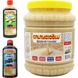 Bozkır Tahin Merkezi 1,9 kg Beyaz Tahin + 950 gr Andız Pekmezi + 950 gr Kozalak Pekmezi
