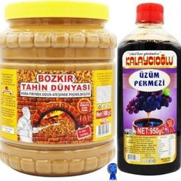 Bozkır Tahin Merkezi 1,9 kg Çifte Kavrulmuş Tahin + 950 gr Üzüm Pekmezi