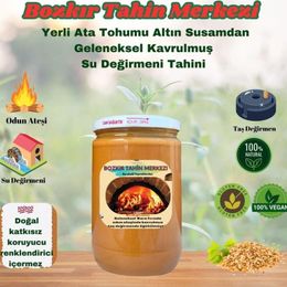 Bozkır Tahin Merkezi 600 gr Kavrulmuş Yerli Ata Tohumu Altın Susam Su Değirmeni Tahini