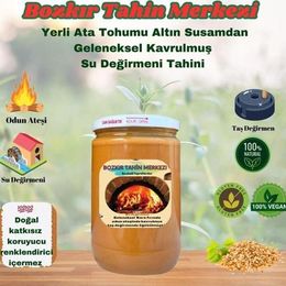 Bozkır Tahin Merkezi 600 gr Kavrulmuş Yerli Ata Tohumu Altın Susam Su Değirmeni Tahini