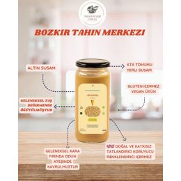 Bozkır Tahin Merkezi 600 gr Kavrulmuş Yerli Ata Tohumu Altın Susam Su Değirmeni Tahini