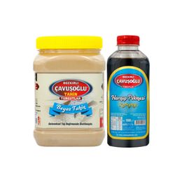Bozkırlı Çavuşoğlu 930 gr Beyaz Tahin + 930 gr Harnup Keçiboynuzu Pekmezi