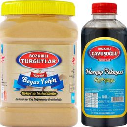 Bozkırlı Çavuşoğlu 930 gr Beyaz Tahin + 930 gr Harnup Keçiboynuzu Pekmezi