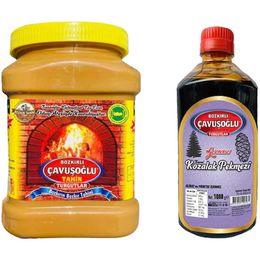 Bozkırlı Çavuşoğlu 930 gr Kepeksiz Tahin + 1 kg Kozalak Pekmezi