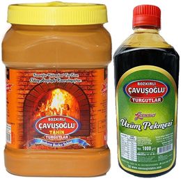Bozkırlı Çavuşoğlu 930 gr Odun Ateşinde Kepekli Bozkır Tahini + 1 kg Üzüm Pekmezi