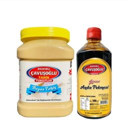 Bozkırlı Çavuşoğlu Kepeksiz Beyaz Tahin 930 gr + 930 gr Andız Pekmezi