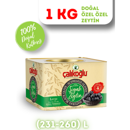 Çalıkoğlu 1 kg 231-260 L Doğal Gemlik Özel Siyah Zeytin