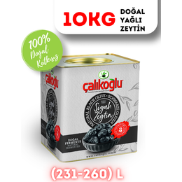 Çalıkoğlu 10 kg 231-260 L Doğal Gemlik Özel Yağlı Siyah Zeytin
