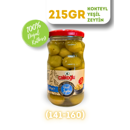 Çalıkoğlu 215 gr 141-160 Doğal Kokteyl Yeşil Zeytin