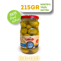 Çalıkoğlu 215 gr 141-160 Doğal Kokteyl Yeşil Zeytin