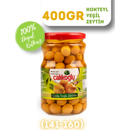 Çalıkoğlu 400 gr 141-160 Dogal Kokteyl Yeşil Zeytin