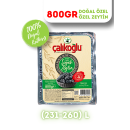 Çalıkoğlu 800 gr 231-260 L Doğal Gemlik Özel Siyah Zeytin