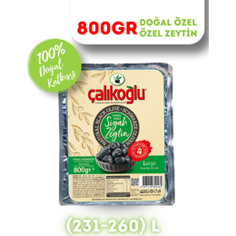 Çalıkoğlu 800 gr 231-260 L Doğal Gemlik Özel Siyah Zeytin