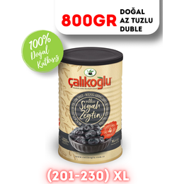 Çalıkoğlu Az Tuzlu 800 gr 201-230 Xl Doğal Gemlik Duble Siyah Zeytin