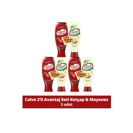 Calve 3x600 gr Ketçap + 3x540 gr Yağı Azaltılmış Mayonez