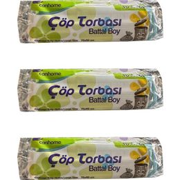 Canhome 10 Adetlik 3 Rulo Mavi Büyük Boy Battal 75x90 cm 30 lt Cop Poşeti