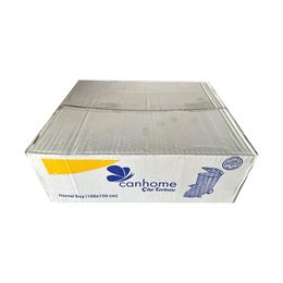 Canhome 240 lt 100x150 cm 600 gr 10 Adetlik 10 Rulo Siyah Hantal Konteyner Çöp Torbası