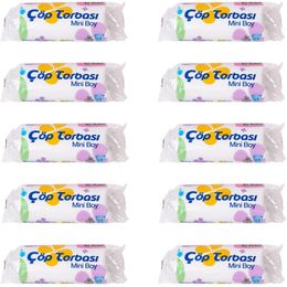 Canhome 40 Adetlik 10 Rulo Beyaz Mini Küçük Boy 40x50 cm 30 lt Çöp Poşeti