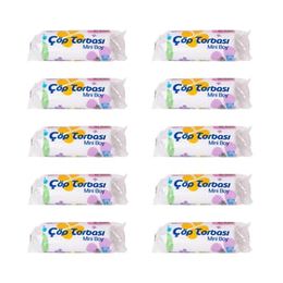 Canhome 40 Adetlik 10 Rulo Beyaz Mini Küçük Boy 40x50 cm 30 lt Çöp Poşeti