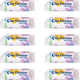 Canhome 40 Adetlik 10 Rulo Beyaz Mini Küçük Boy 40x50 cm 30 lt Çöp Poşeti