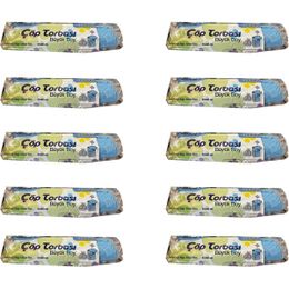 Canhome Büyük Boy Çöp Torbası 10 Adet Mavi 65 x 80 cm