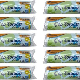 Canhome Mavi 20 Adetlik 10 Rulo Orta Boy 55x60 cm 30 lt Çöp Poşeti