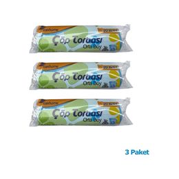 Canhome Mavi 20 Adetlik 3 Rulo Orta Boy 55x60 cm 30 lt Çöp Poşeti