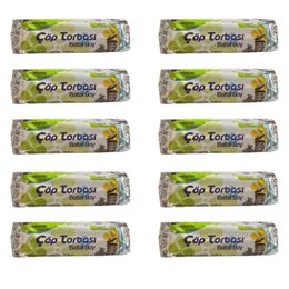 Canhome Mavi Büyük Boy 10 Adetlik 10 Rulo Battal 75x90 cm 30 lt Çöp Poşeti
