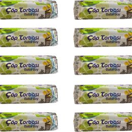 Canhome Mavi Büyük Boy 10 Adetlik 10 Rulo Battal 75x90 cm 30 lt Çöp Poşeti