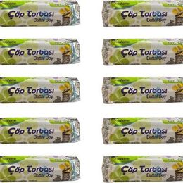 Canhome Mavi Büyük Boy 10 Adetlik 10 Rulo Battal 75x90 cm 30 lt Çöp Poşeti