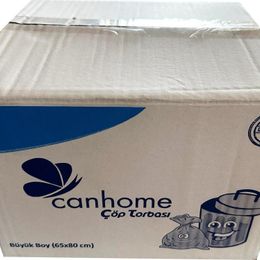 Canhome Mavi Büyük Boy 10 Adetlik 20 Rulo Battal 65x80 cm 30 lt Çöp Poşeti