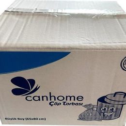 Canhome Mavi Büyük Boy 10 Adetlik 20 Rulo Battal 65x80 cm 30 lt Çöp Poşeti