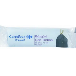 Carrefour 15'li Büzgülü Çöp Torbası 65 x 70 cm