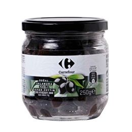 Carrefour 250 gr 321-380 XS-2XS Doğal Salamura Yağlı Siyah Zeytin