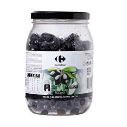 Carrefour 900 gr 201-260 L-XL Doğal Salamura Yağlı Siyah Zeytin