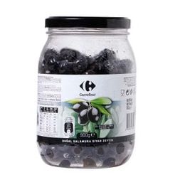 Carrefour 900 gr 201-260 L-XL Doğal Salamura Yağlı Siyah Zeytin