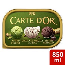 Carte d'Or Classic Kaymak Antep Fıstığı Bitter Çikolata 850 ml Dondurma