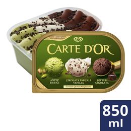 Carte d'Or Classic Kaymak Antep Fıstığı Bitter Çikolata 850 ml Dondurma