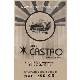 Castro 250 gr Çekirdek Kolombiya Supremo Felice Medellin Kahve