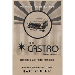 Castro 250 gr Kağıt ve Metal Filtre Brezilya Cerrado Mineiro Kahve