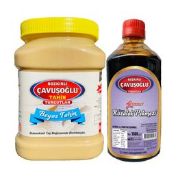 Çavuşoğlu 930 gr Kepekli Beyaz Tahin + 1 kg Kozalak Pekmezi