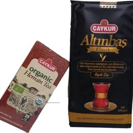 Çaykur 500 gr Altınbaş Dökme Çay + 50 gr Organik Hemşin Süzen Poşet Siyah Çay