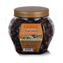 Cebel 1 kg Pet 231-260 Kalibre Çok İri Taneli Siyah Zeytin