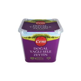 Cem Doğal Yağlı 231-290 800 gr Siyah Sele Zeytin